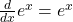 \frac{d}{dx} e^x = e^x