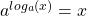 a^{log_a (x)}=x